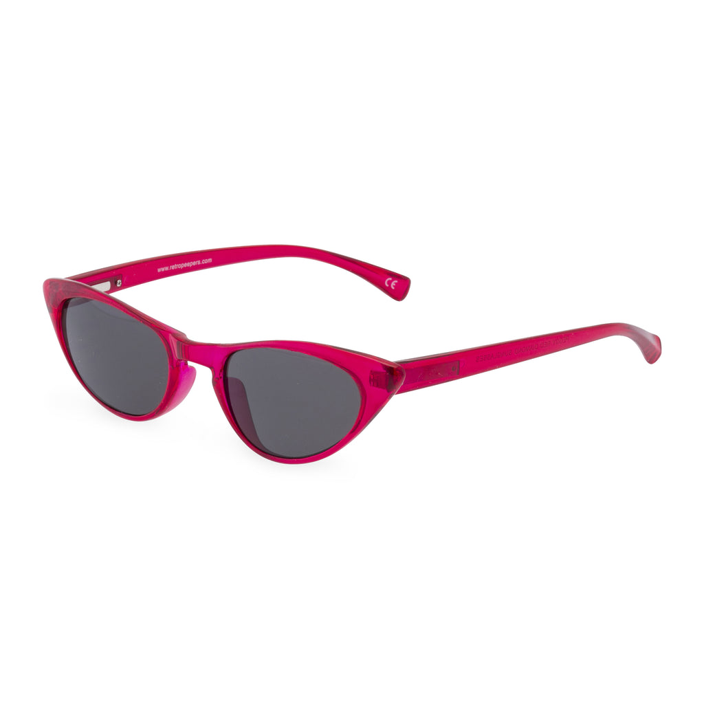 50s style red cateye sunglasses side view