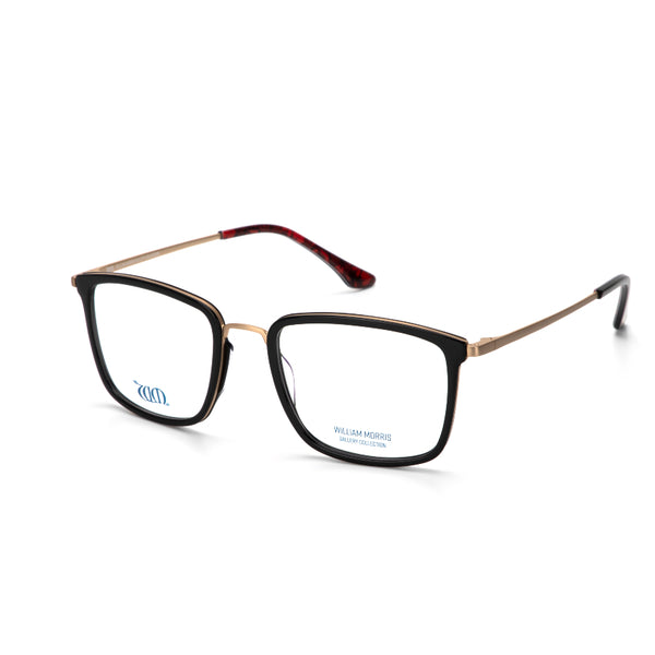 Poppy frames in black acetate from the William Morris Gallery Collection, side view