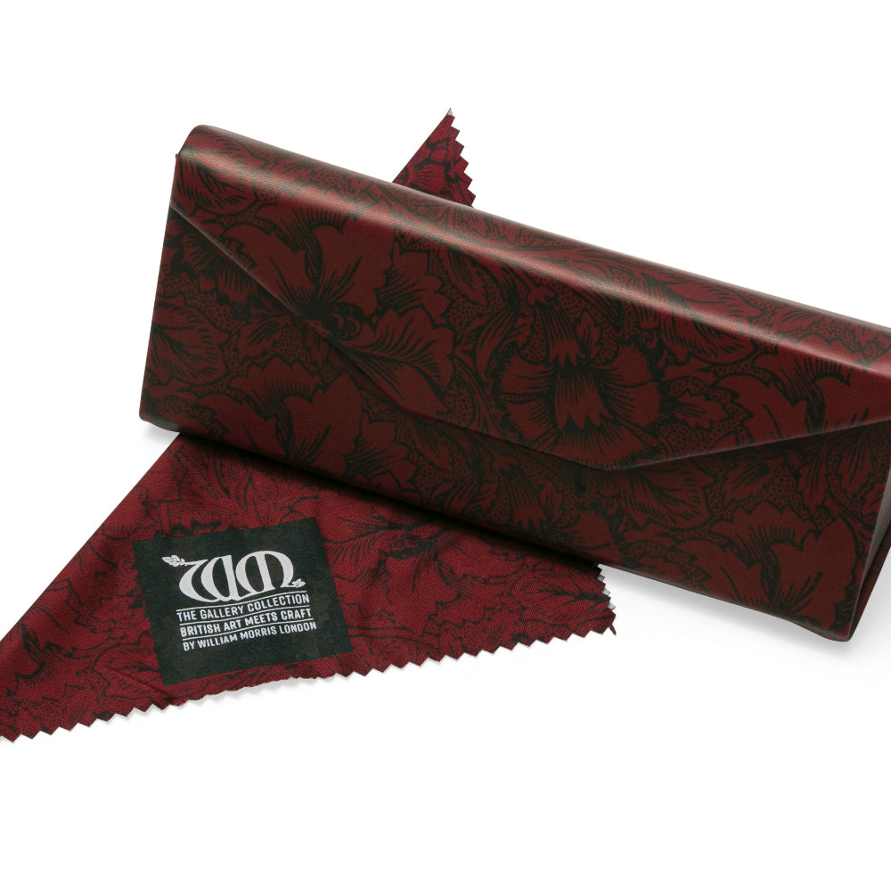 Poppy matching glasses case and cloth from the William Morris Gallery Collection