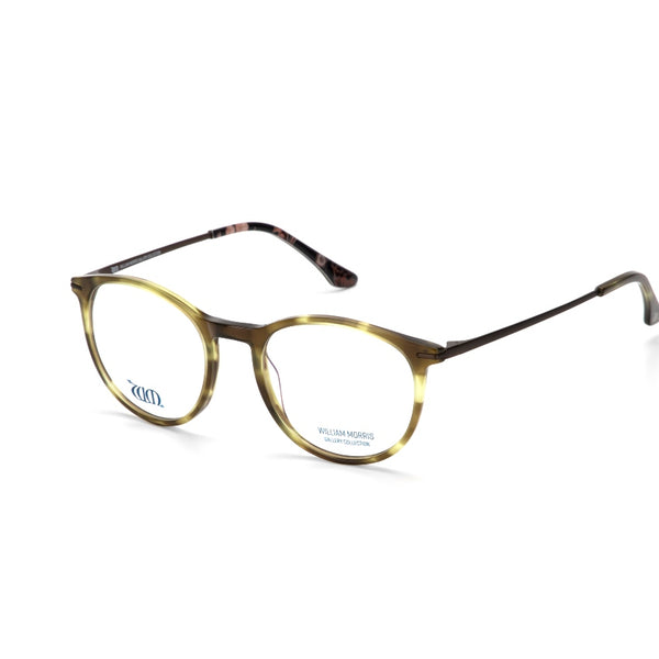 Riverwind frames in olive green acetate from the William Morris Gallery Collection, side view
