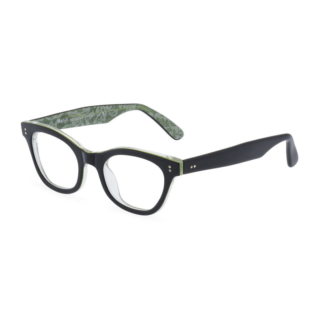 Sophisticat glasses black green side