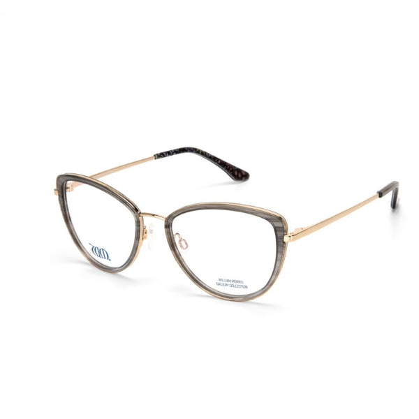 Millefleurs Grey Cat Eye frames from the William Morris Gallery Collection side view