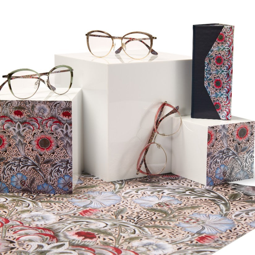 The Corncockle range of frames with matching case and cloth from the William Morris Gallery Collection