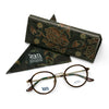 Riverwind in brown with matching case and cloth from the William Morris Gallery Collection